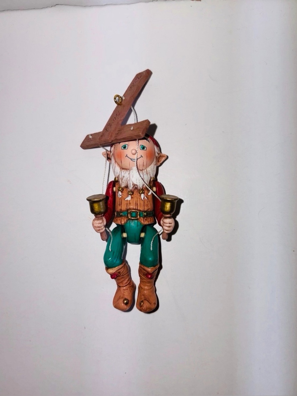 Hallmark Elfin Marionette Ornament 1992